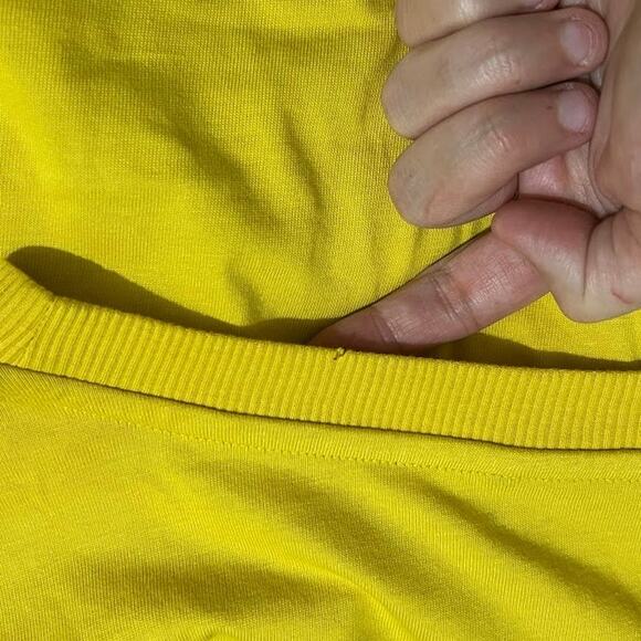 Calvin Klein Performance (M) Cropped Logo Stripe Long Sleeve Crew Neck Top Tee - Picture 6 of 9